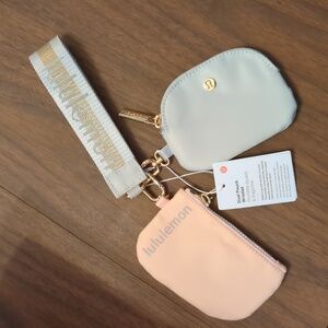 Lululemon Dual Pouch Rose Gold Wristlet NWT